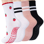 Load image into Gallery viewer, Strawberry Grip Crew Socks(4 pairs)