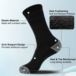 Load image into Gallery viewer, Men's Black Crew Athletic Running Sports Socks(5 Pairs)