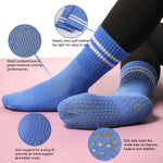 Load image into Gallery viewer, Crew Solid Pilates Socks(4 pairs)