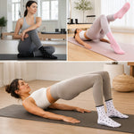 Load image into Gallery viewer, Polka Dot Heart Grip Crew Socks(4 pairs)