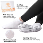 Load image into Gallery viewer, Classic Black White Gray Ankle Grip Socks(3 Pairs)