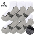Load image into Gallery viewer, Men's White Ankle Running Socks(6 Pairs)