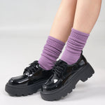 Load image into Gallery viewer, Long Scrunch Solid Pilates Socks(3 pairs)