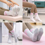 Load image into Gallery viewer, Pink Heart Crew Grip Socks(2 Pairs)