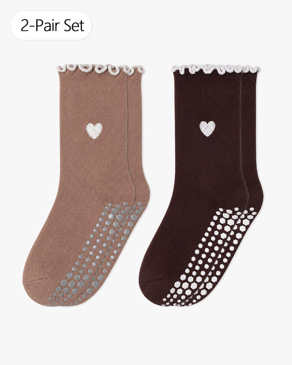 pilates socks Taupe Espresso