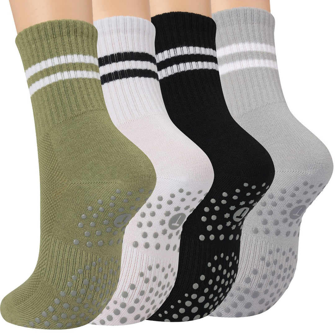 Crew Solid Grip Socks(4 pairs)