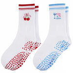 Load image into Gallery viewer, Cherry &amp; Martini Crew Grip Socks
