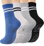 Load image into Gallery viewer, Crew Solid Pilates Socks(4 pairs)
