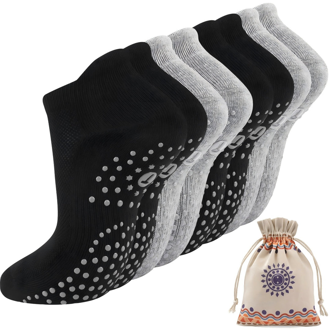 Ankle Pilates Socks for Women(4 Pairs)