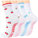 Load image into Gallery viewer, Cute Pattern Yoga Crew Grip Socks
