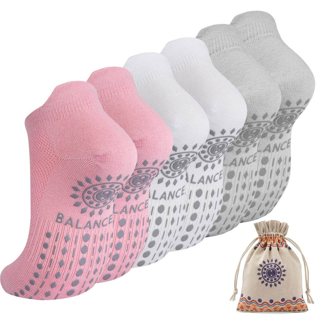 Ankle Pilates Socks for Women(3 Pairs)