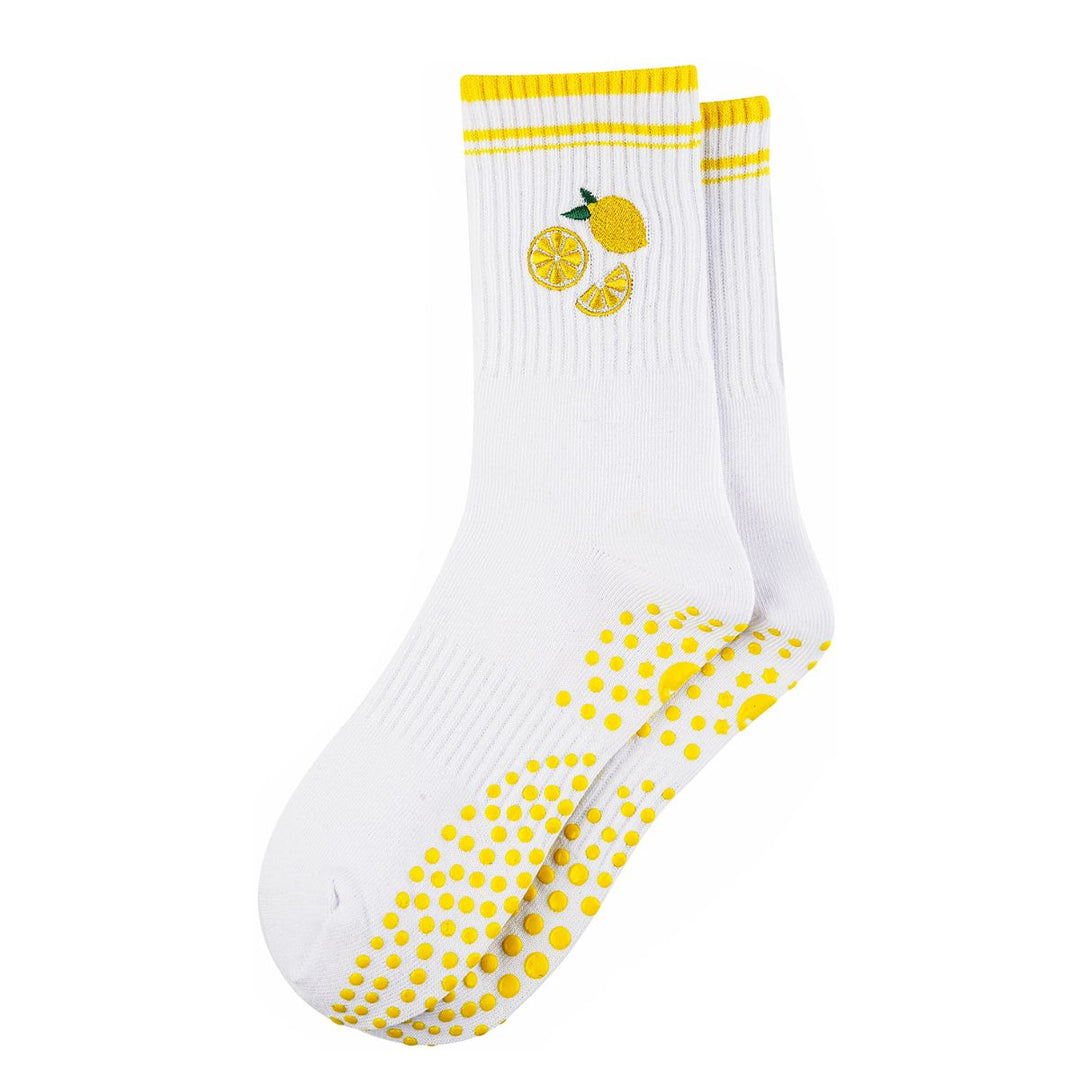 Lemon Crew Grip Socks