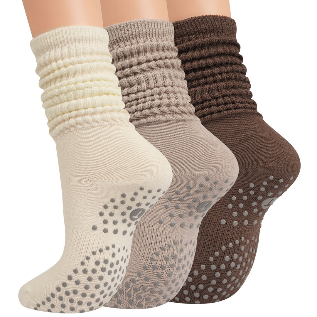 Maillard Style Long Scrunch Socks(3 pairs)