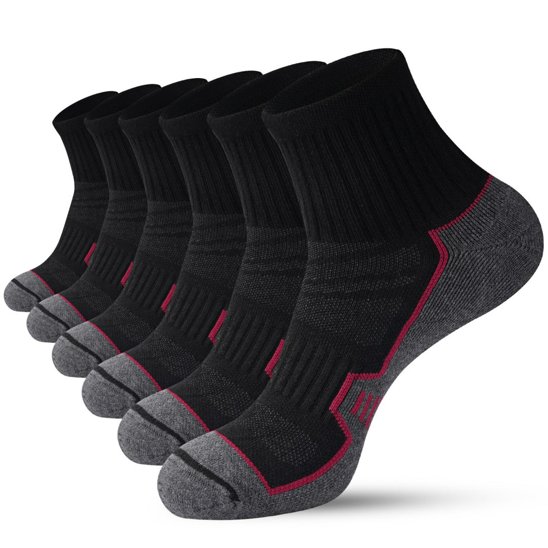 Men's Black Ankle Running Socks(6 Pairs)