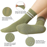 Load image into Gallery viewer, Crew Solid Grip Socks(4 pairs)
