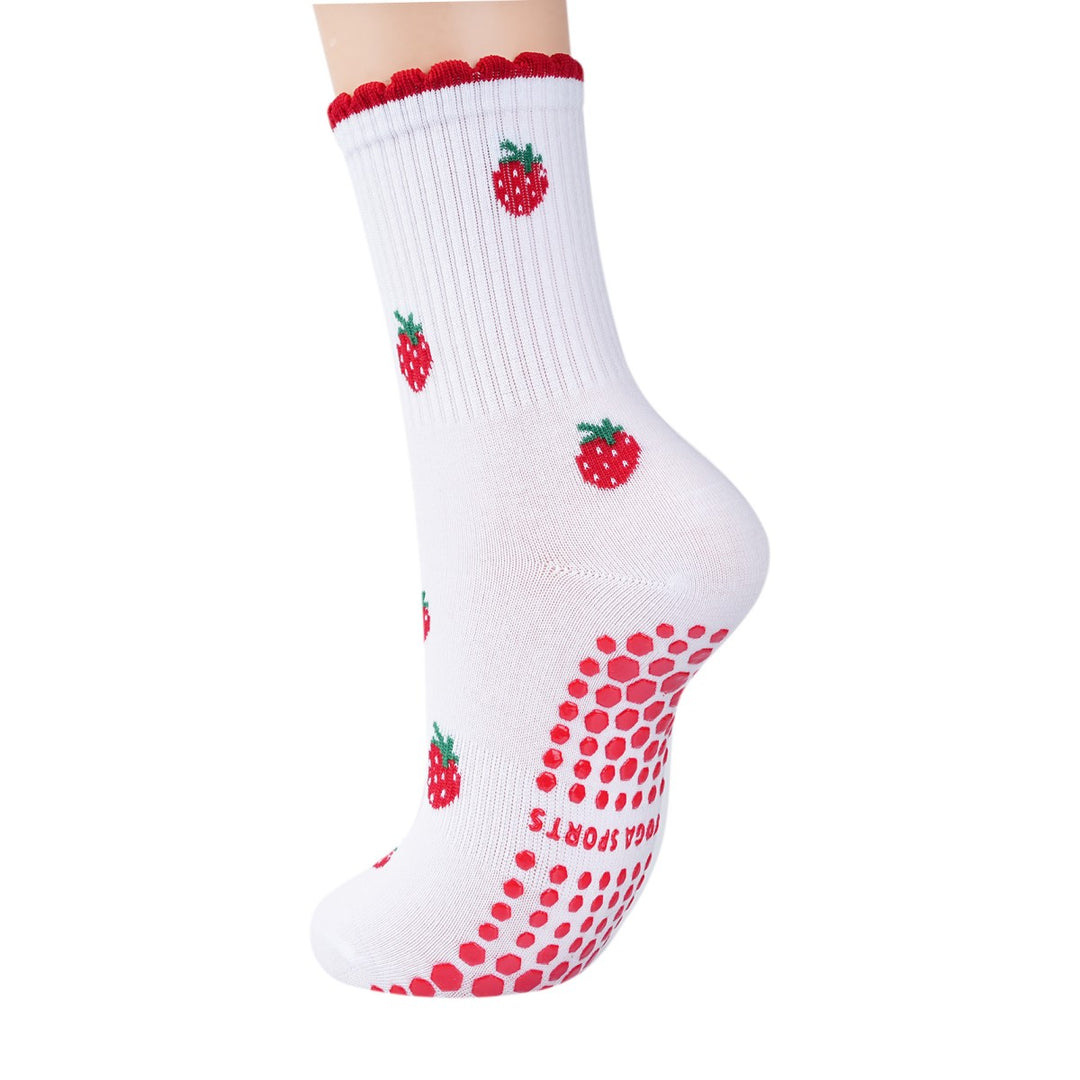 Strawberry Grip Crew Socks(4 pairs)