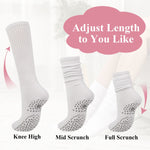 Load image into Gallery viewer, White Long Scrunch Socks(3 pairs)
