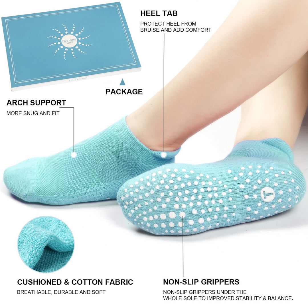 Pastel Ankle Grip Socks(4 Pairs)