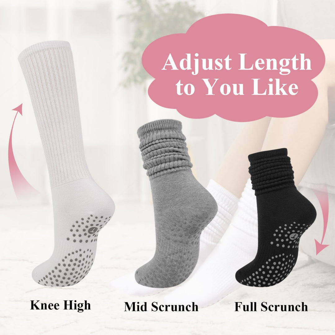 Long Scrunch Pilates Socks(3 pairs)