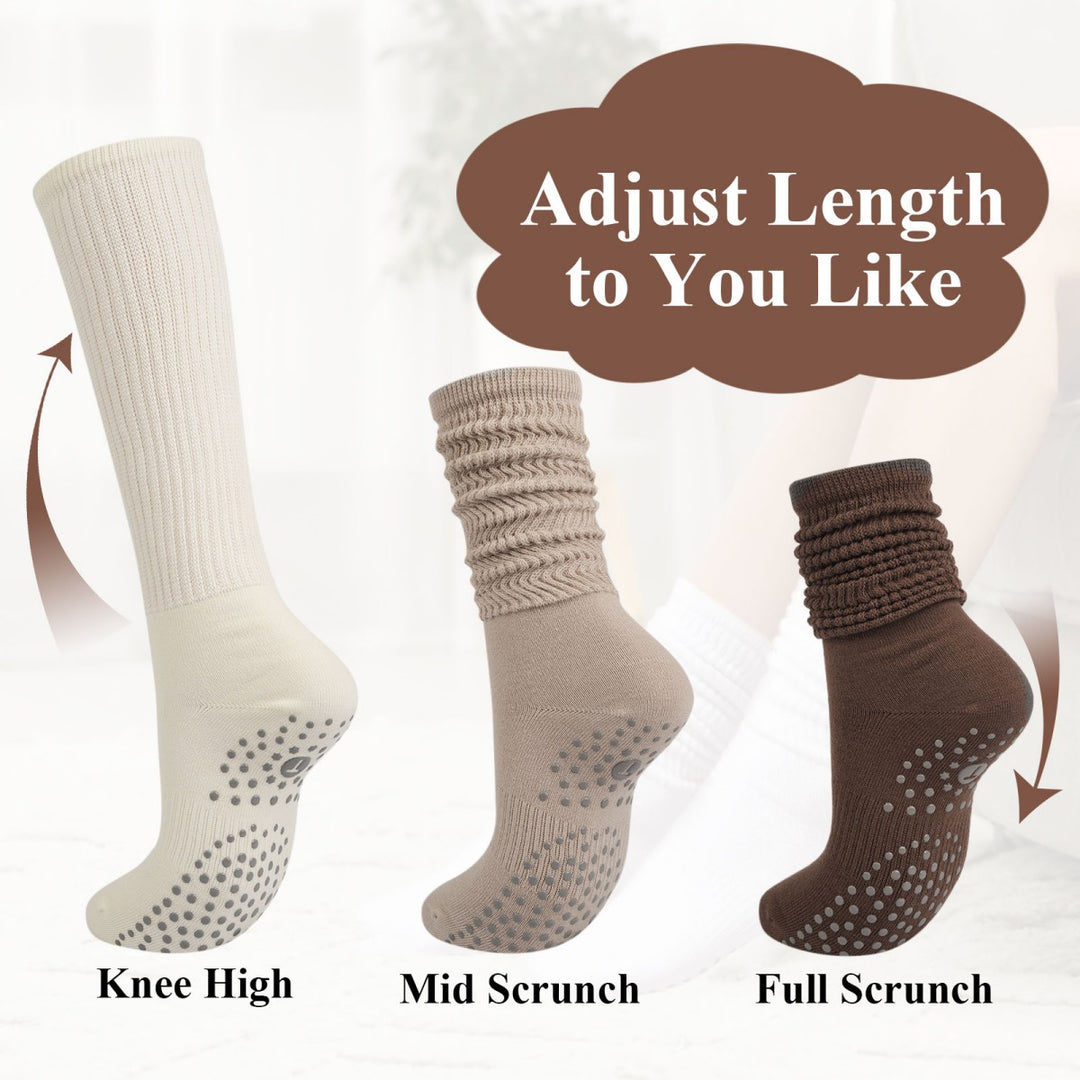 Maillard Style Long Scrunch Socks(3 pairs)