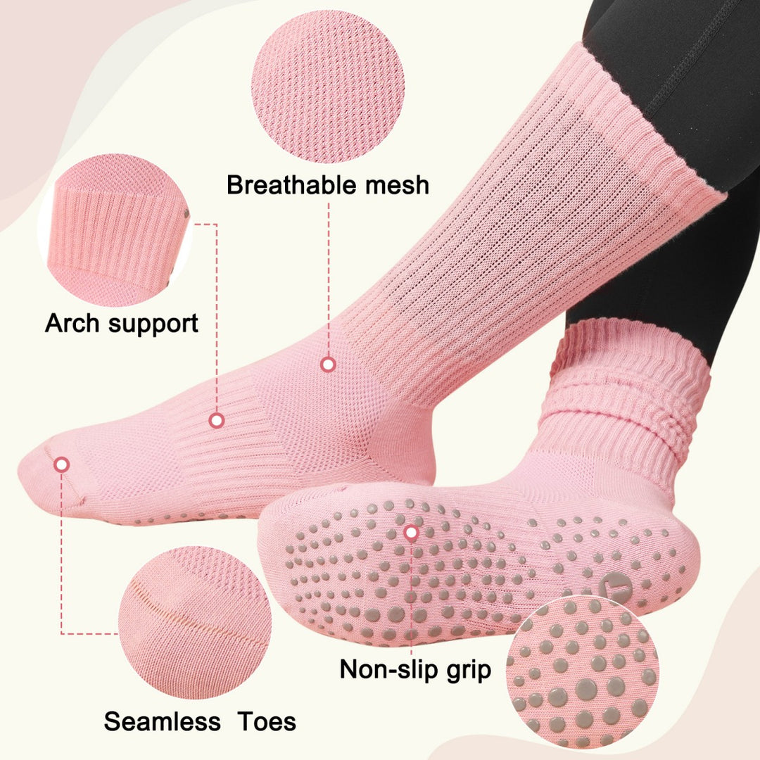 Scrunch Grip Socks for Pilates(4 pairs)
