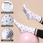 Load image into Gallery viewer, Polka Dot Heart Grip Crew Socks(4 pairs)
