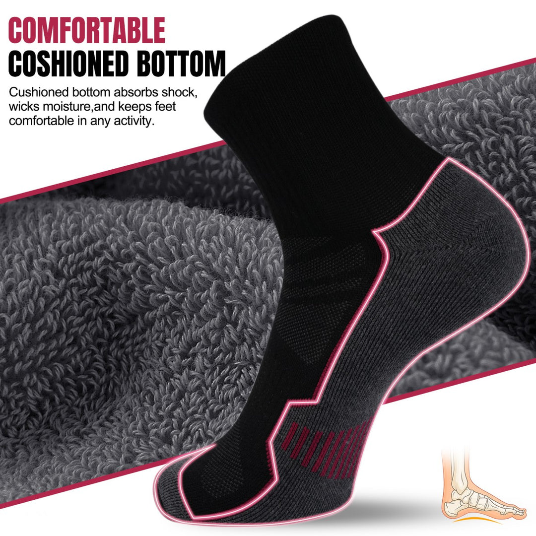 Men's Black Ankle Running Socks(6 Pairs)