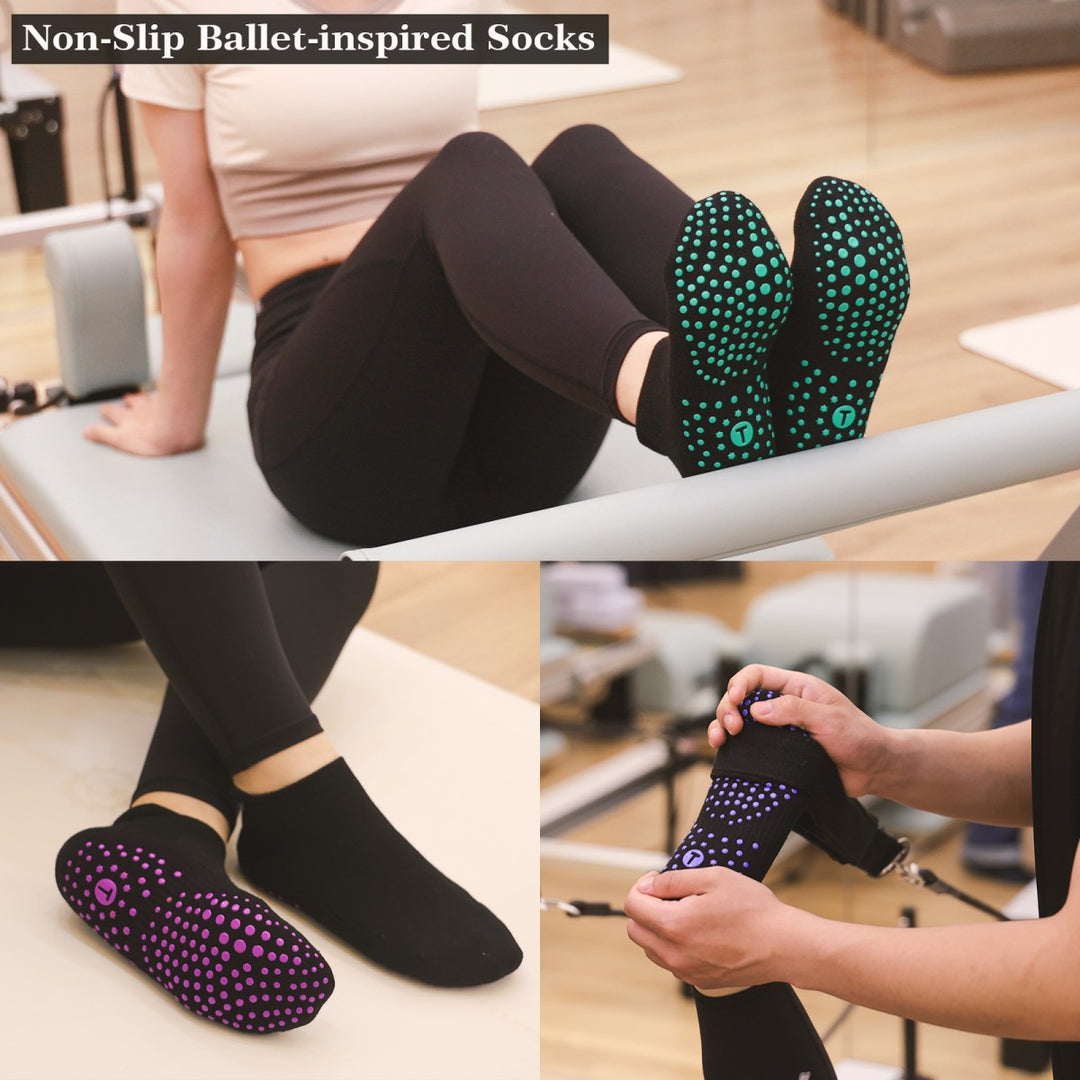 Ankle Pilates Socks(4 Pairs)