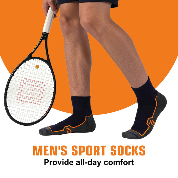 5 Pairs Mens Ankle Running Socks Moisture Wicking Sport Socks Breathable Gym Workout Hiking Walking Sock£¬MULCOLOR