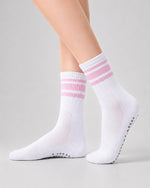 Load image into Gallery viewer, Color Stripe Crew Grip Socks(4 pairs)
