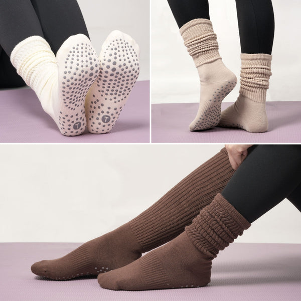 Maillard Style Long Scrunch Socks(3 pairs)