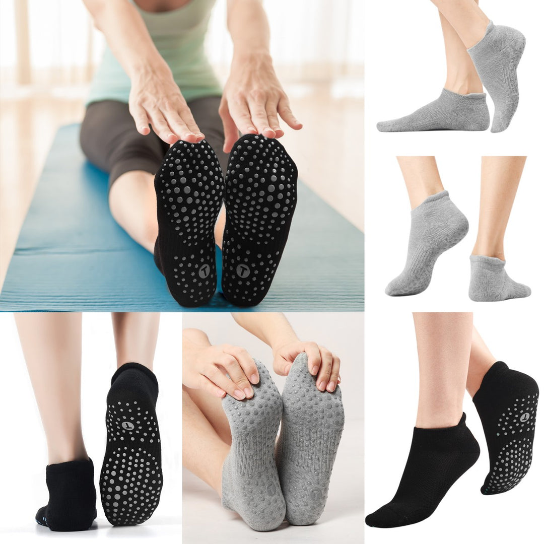 Ankle Pilates Socks for Women(4 Pairs)