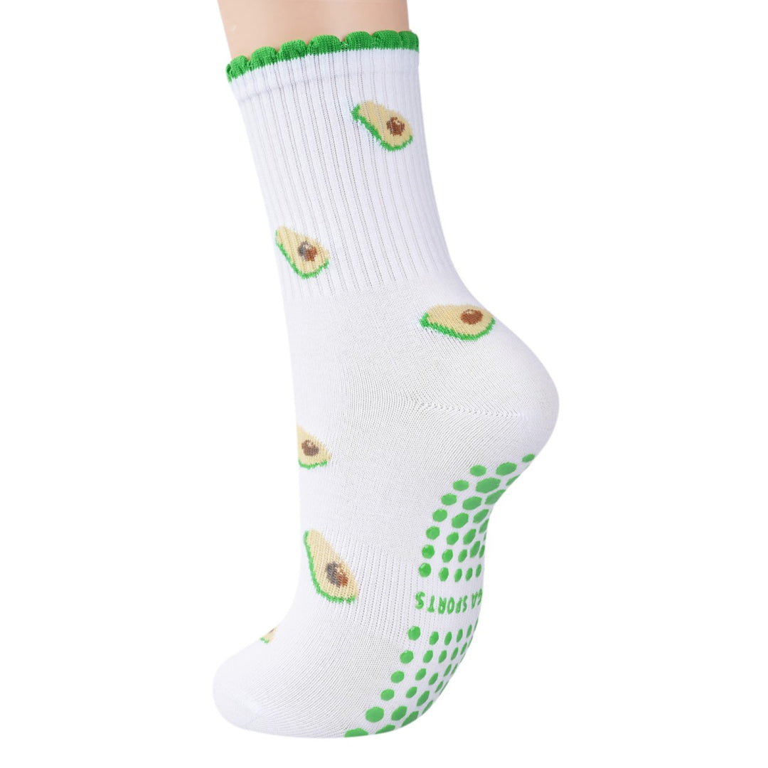 Bow & Avocado Crew Grip Socks(4 pairs)