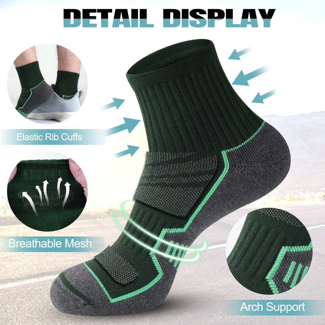 Men's Mixed-color Ankle Running Socks(6 Pairs)
