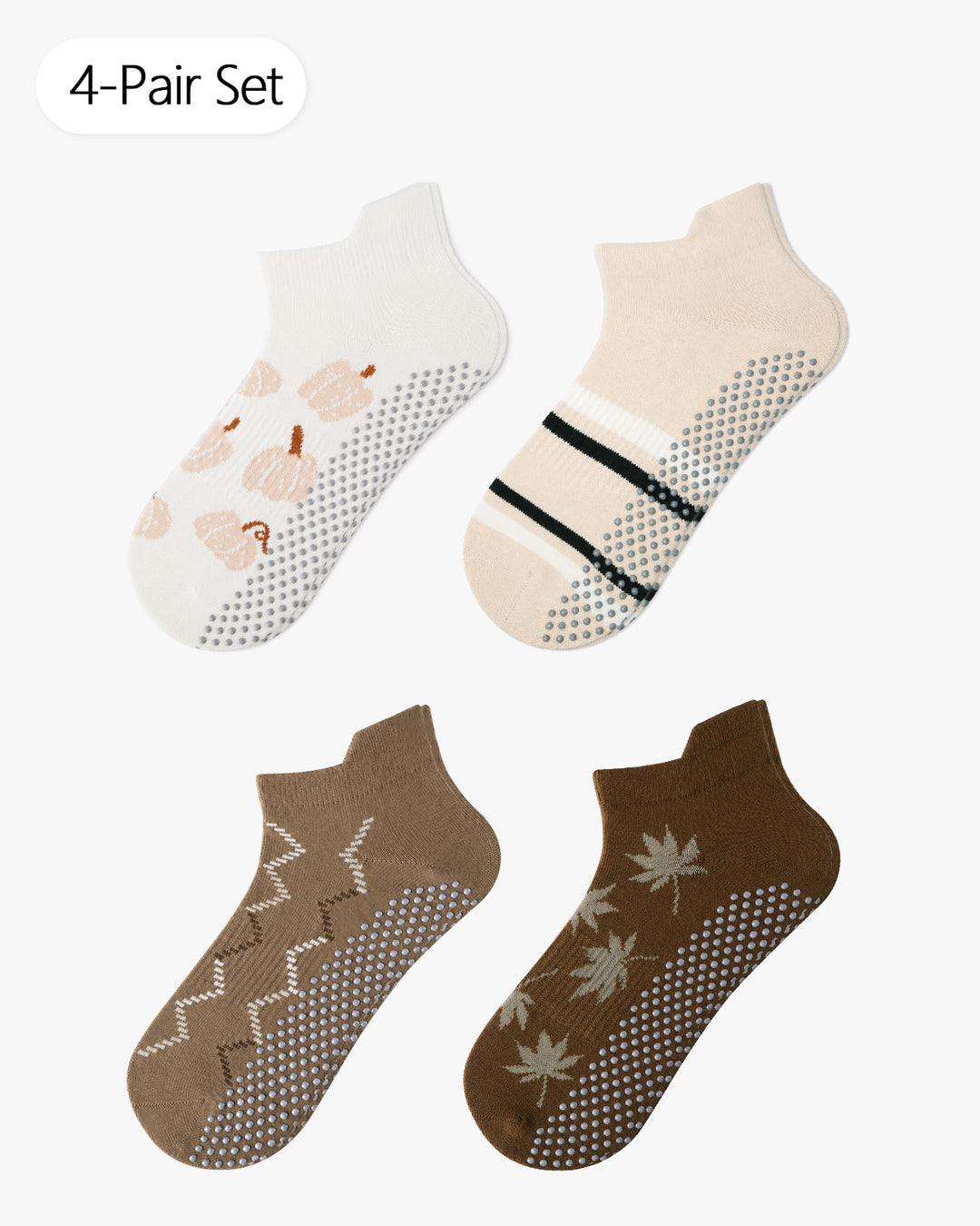 Natural Palette Ankle Grip Socks