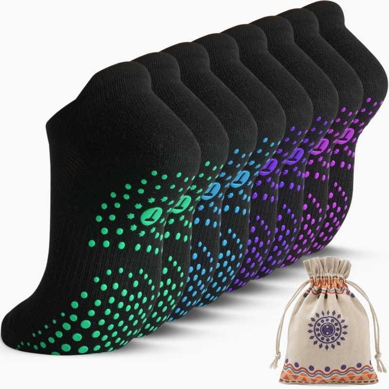 Ankle Pilates Socks for Women(4 Pairs)