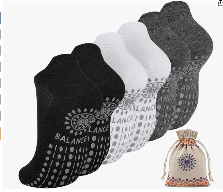 Ankle Pilates Socks for Women(3 Pairs)