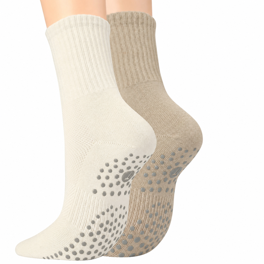 Neutral Crew Grip Socks