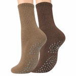 Load image into Gallery viewer, Essential Neutral Crew Yoga Grip Socks
