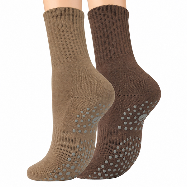 Neutral Crew Grip Socks