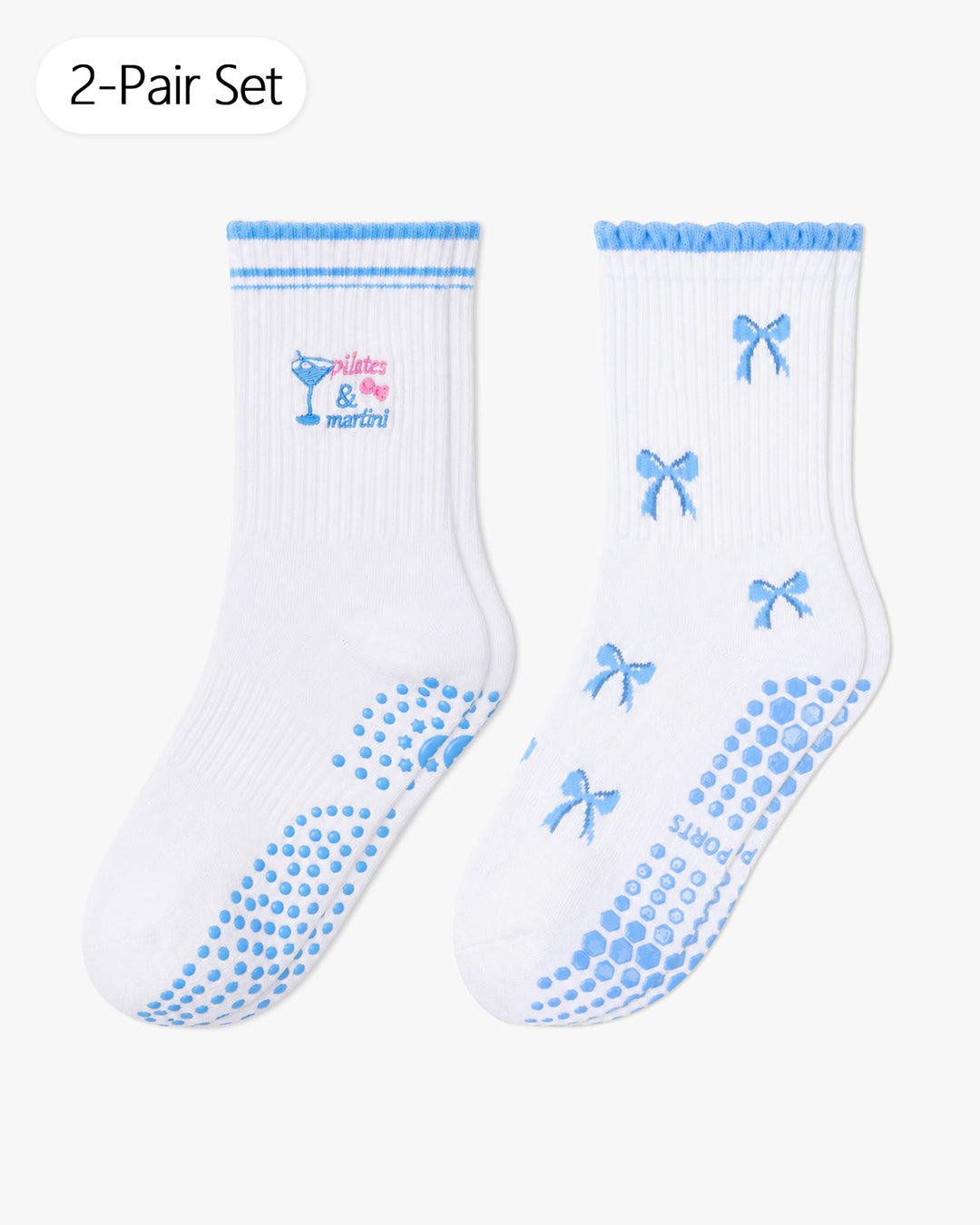 Pilates Socks Bow Martini