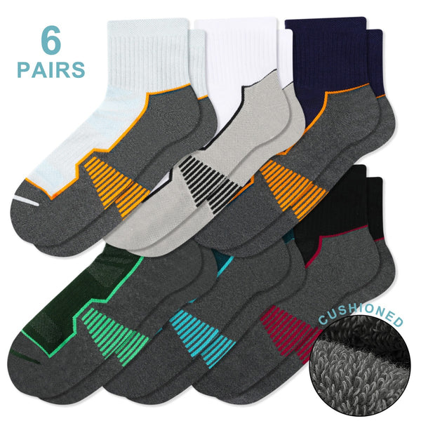 Men's Mixed-color Ankle Running Socks(6 Pairs)