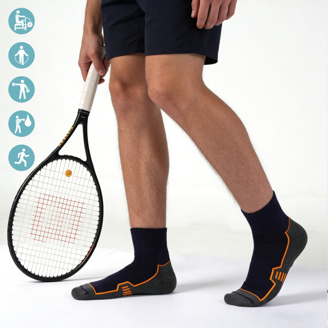 Men's Mixed-color Ankle Running Socks(6 Pairs)