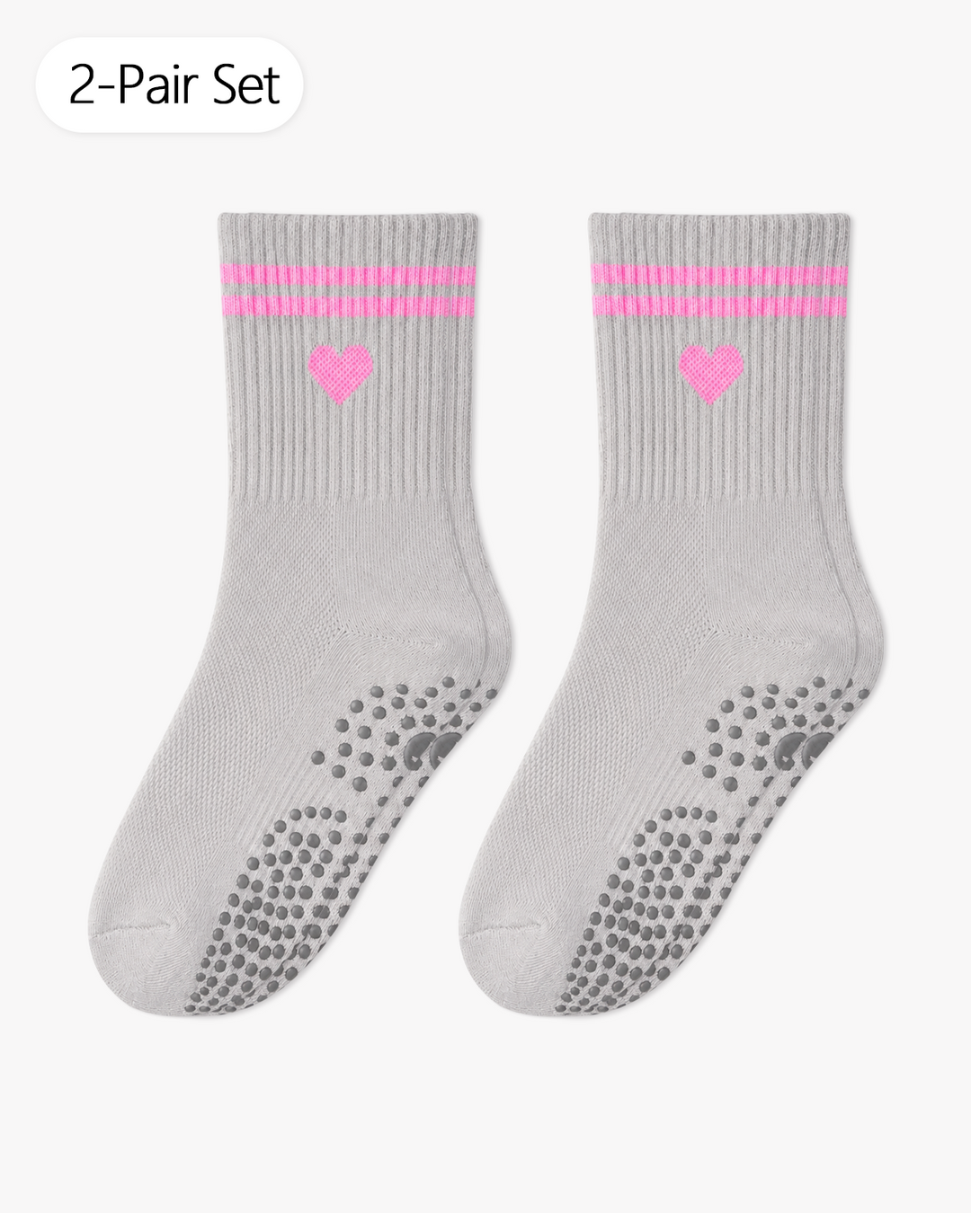 pilates socks Gray Heart