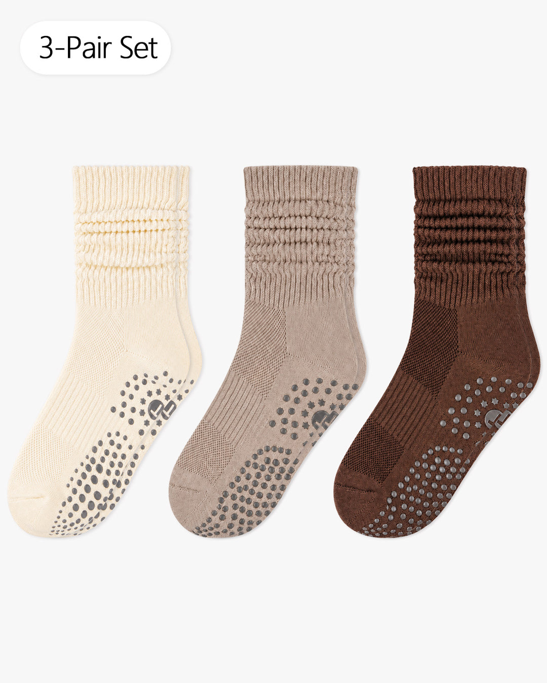 pilates socks Neutral Collection 3 pairs
