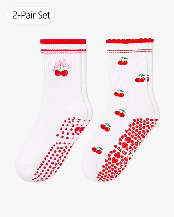 yoga socks Cherry Bow